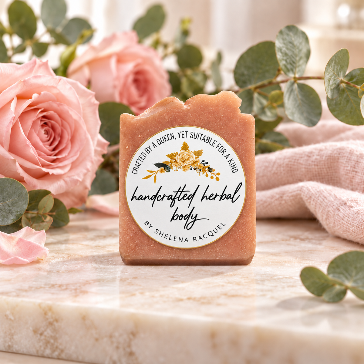 Handcrafted Eucalyptus & Rose Soap