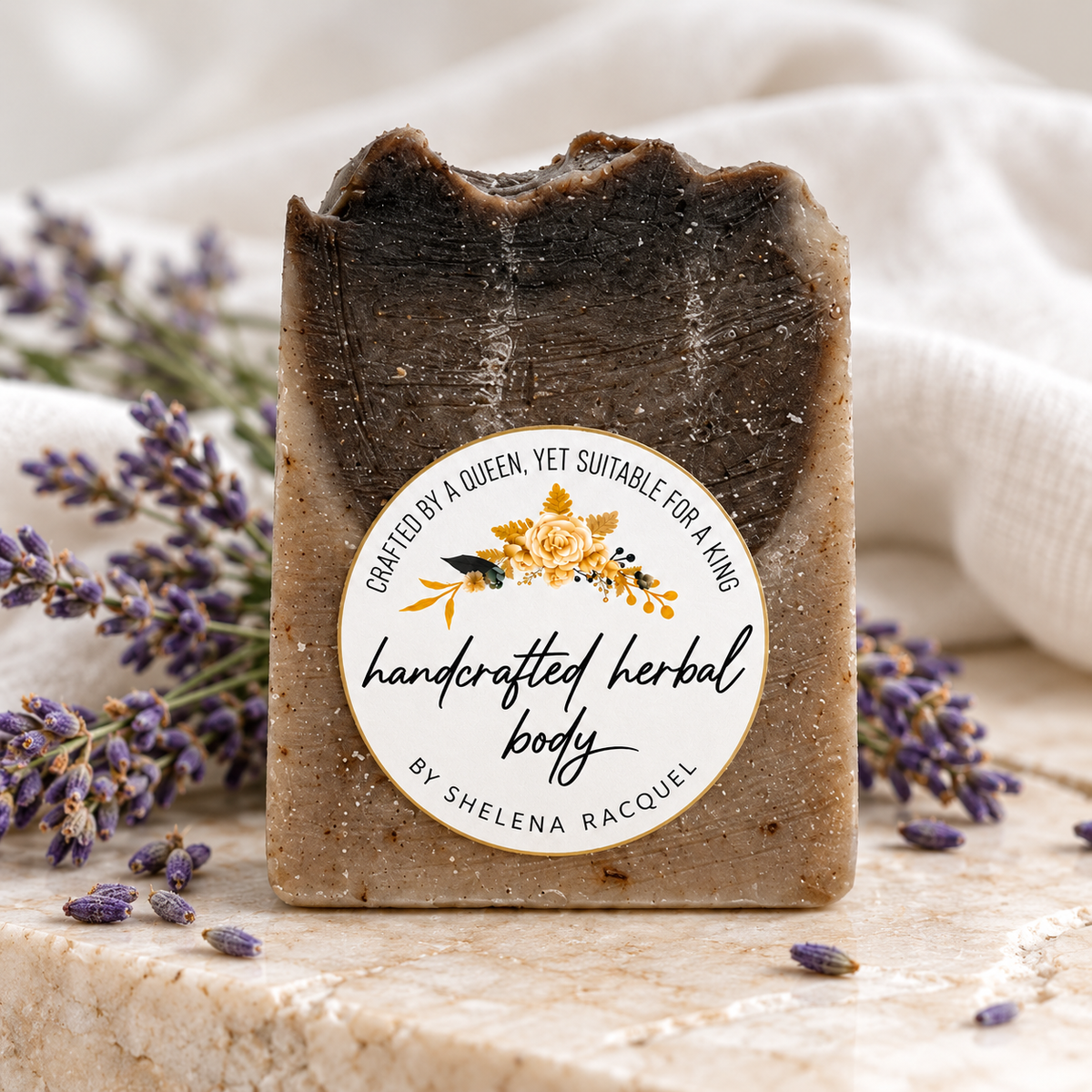 Handcrafted Herbal Lavender Soap