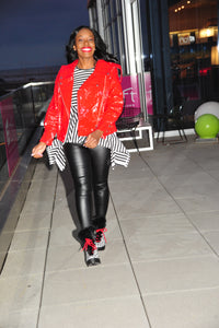 MJ Red Patent Leather Jacket