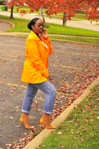 Orange Sequin Blazer